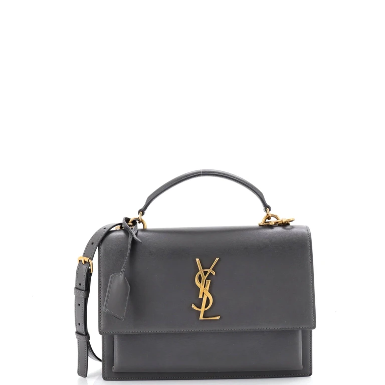 Sunset Top Handle Shoulder Bag Leather Medium