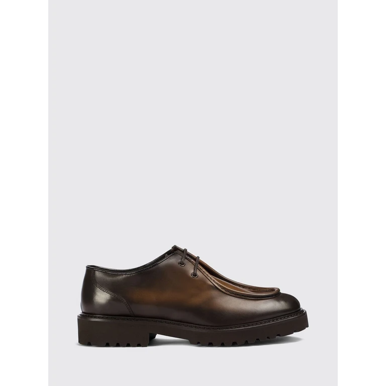 DOUCAL'S Smooth Leather Derby Shoes with Raised Apron and Rubber Sole (DU2737PHILUF159TM45)