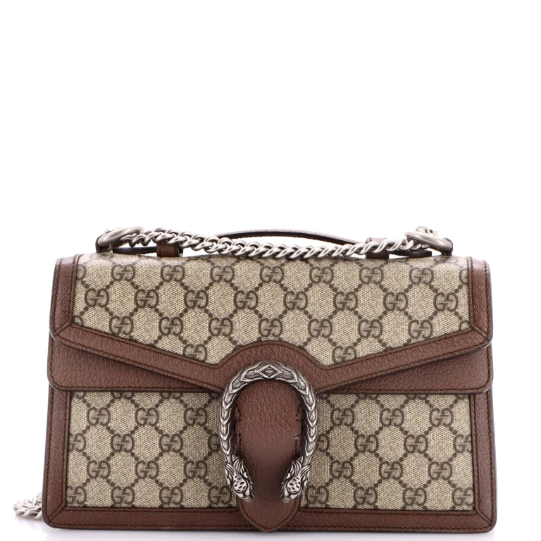 Dionysus Top Handle Chain Bag GG Coated Canvas Small
