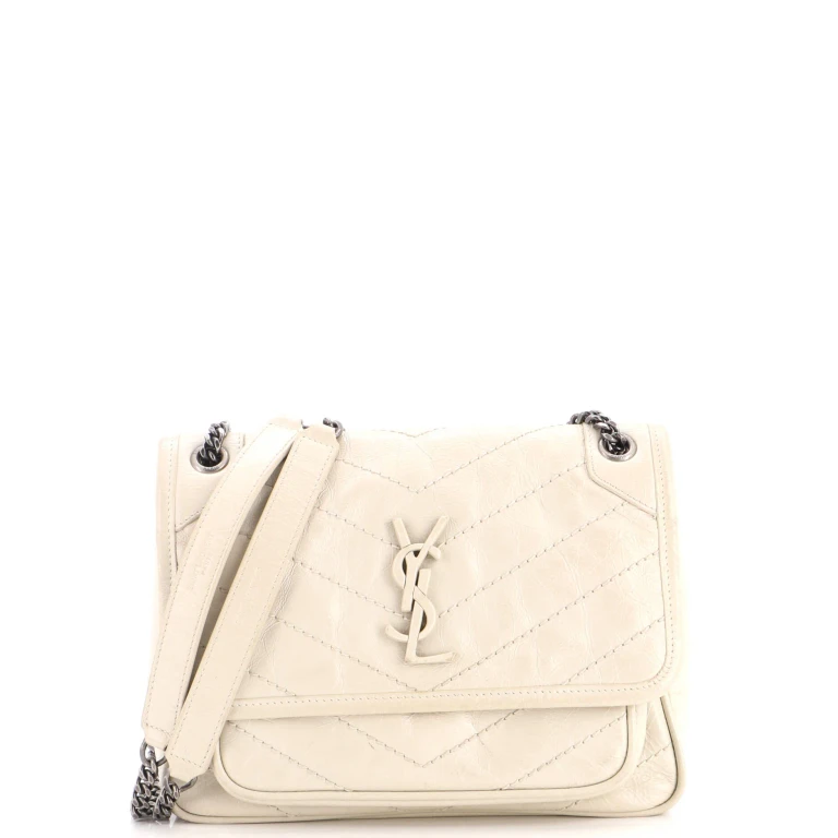 Niki Chain Flap Bag Matelasse Chevron Leather Baby