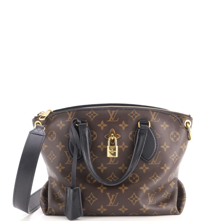Flower Zipped Tote Monogram Canvas PM