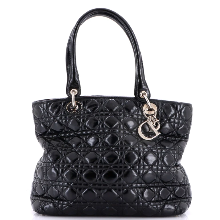 Lady Dior Soft Tote Cannage Quilt Patent Large