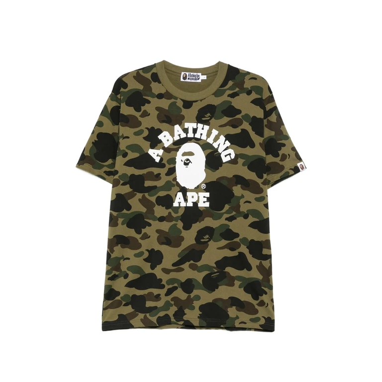 Camouflage-print Logo-print T-shirt