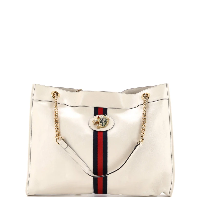 Rajah Chain Tote Leather Large