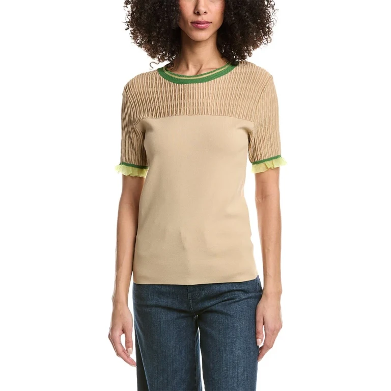 Micro Rib Ottoman Fitted Pullover
