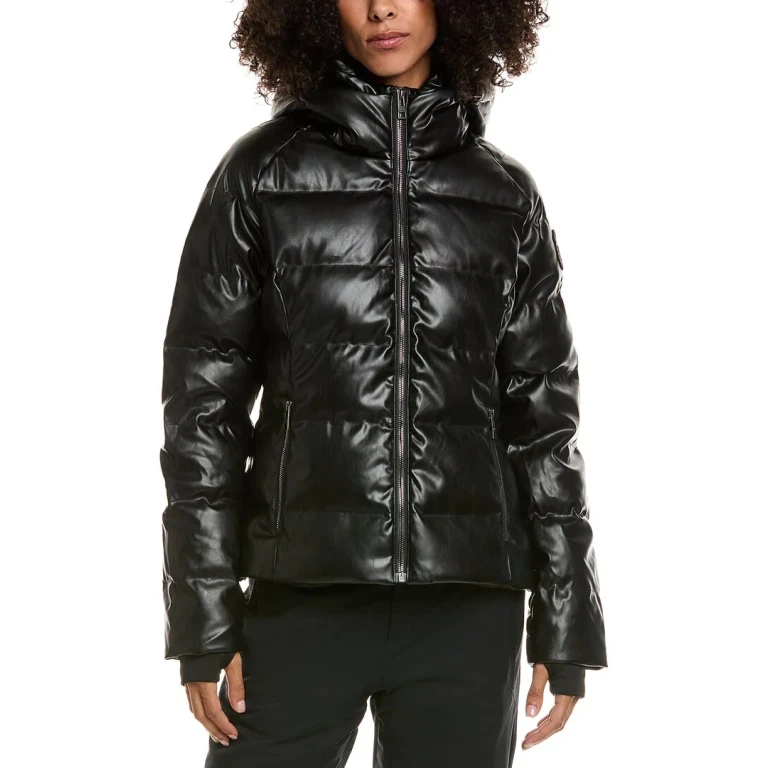 Meg Vegan Leather Down Parka
