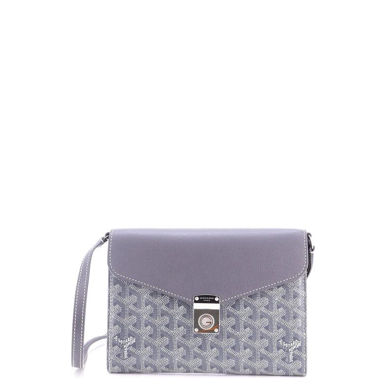 Chypre Wallet on Strap Coated Canvas with Leather