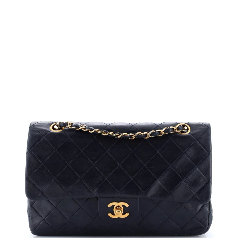 Vintage Classic Double Flap Bag Quilted Lambskin Medium