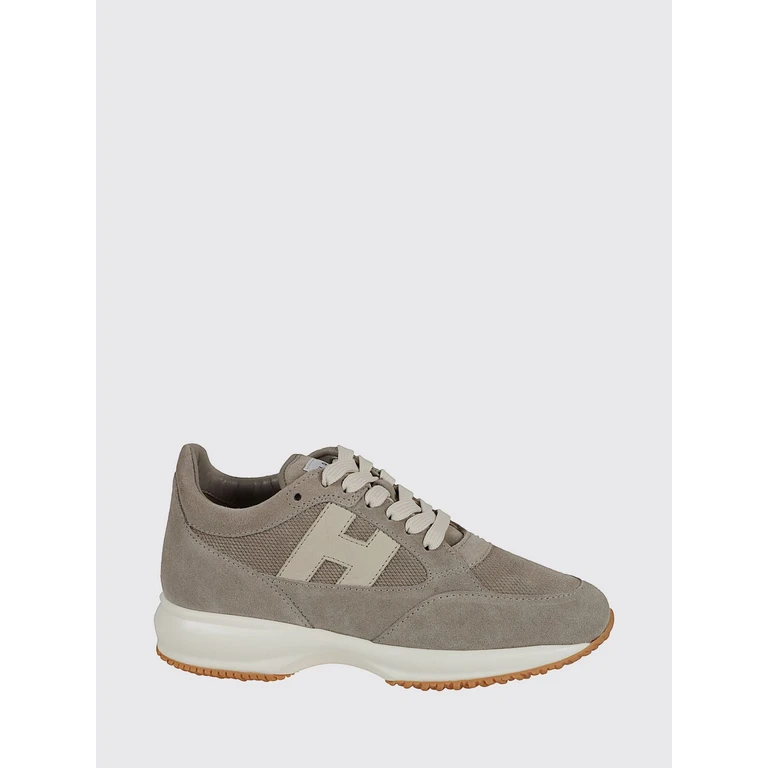H713 Suede and Embossed Leather Sneakers with a Chunky Sole (HXW7130GC60VHC0R1G)