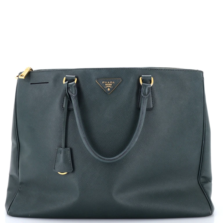 Double Zip Lux Tote Saffiano Leather XL
