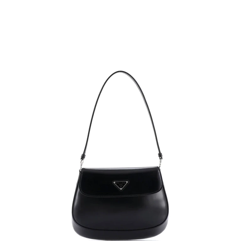 Cleo Flap Shoulder Bag Spazzolato Leather Small