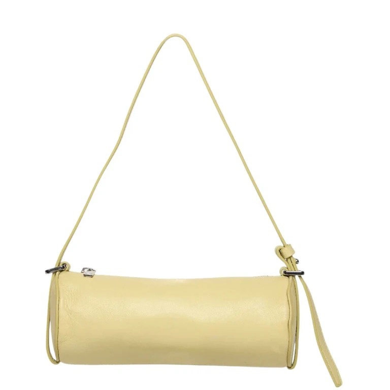 Quinn Barrel Leather Satchel