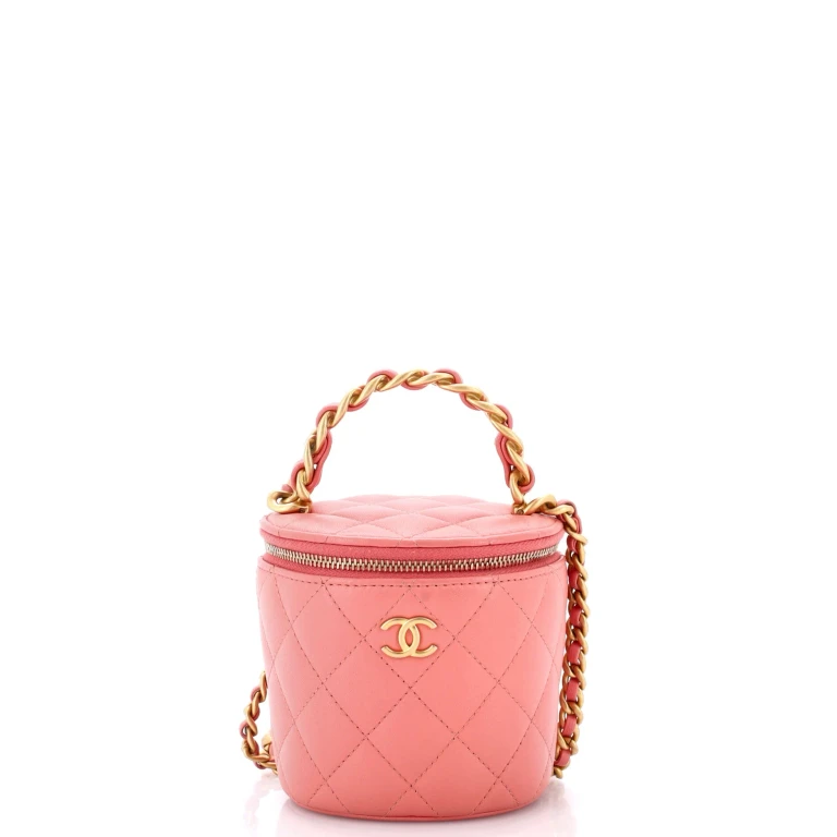 Afternoon Tea Vanity Bucket Bag Quilted Lambskin Mini