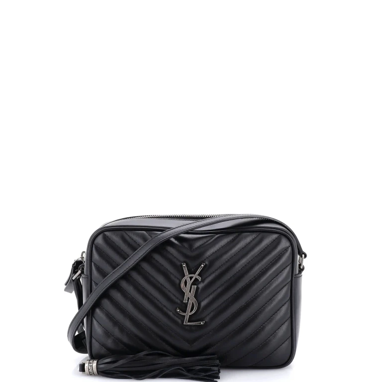 Lou Camera Bag Matelasse Chevron Leather Small