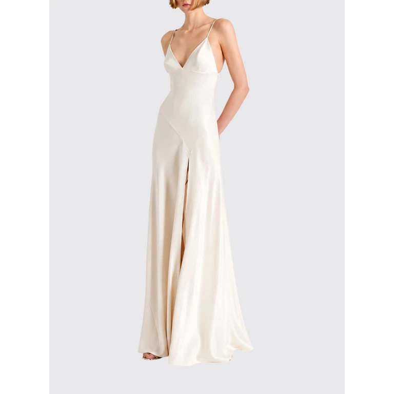 ALBERTA FERRETTI Long Slip Dress in Viscose with Front Slit (042266270003)