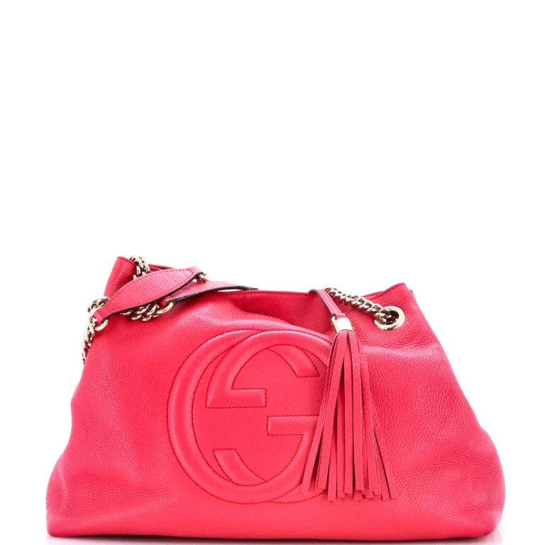 Soho Chain Strap Shoulder Bag Leather Medium