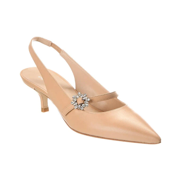 Aura Mary Jane Leather Slingback Pump