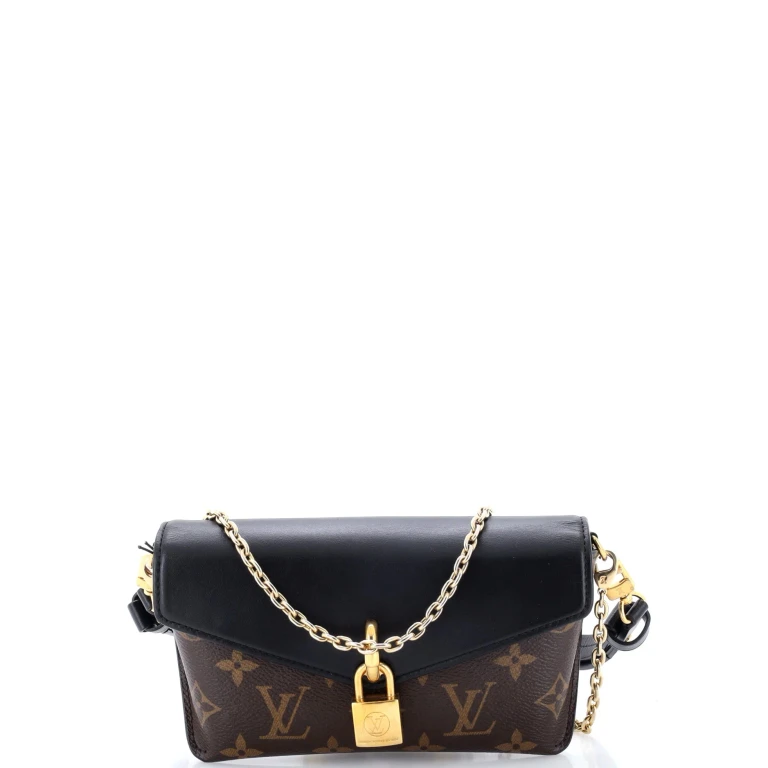Padlock on Strap Handbag Monogram Canvas and Leather