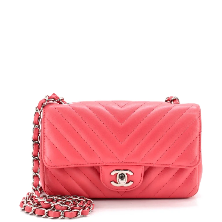 Classic Single Flap Bag Chevron Lambskin Mini