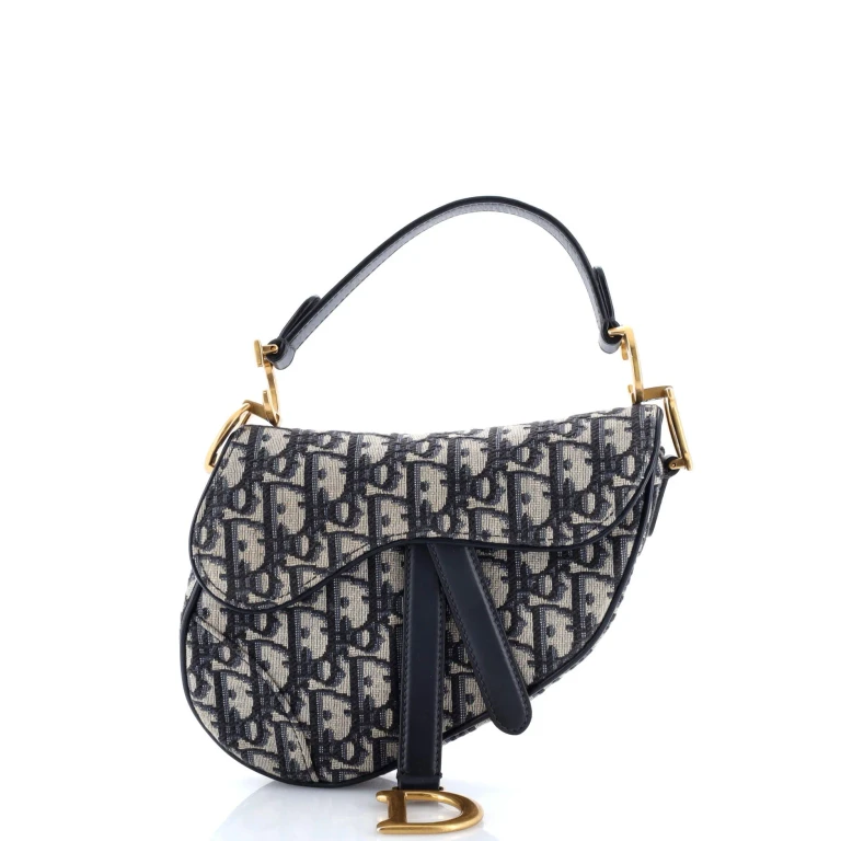 Saddle Handbag Oblique Canvas Mini