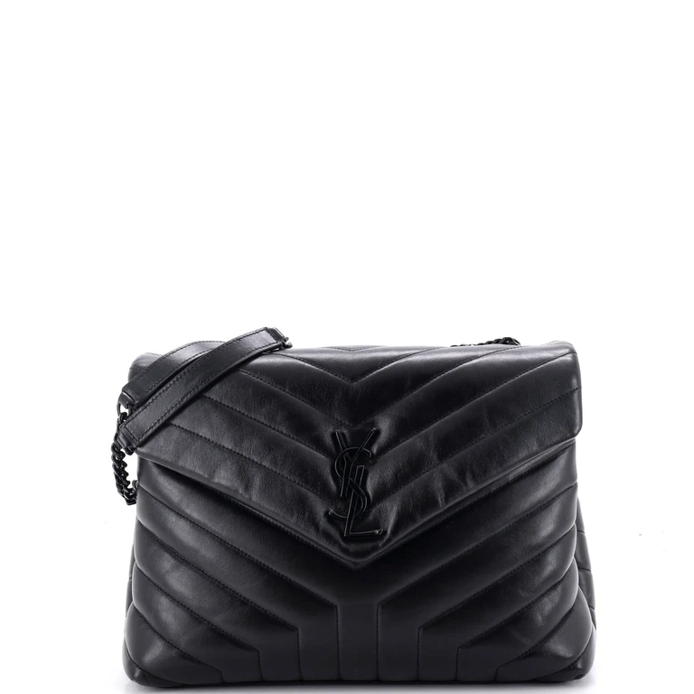 Loulou Shoulder Bag Matelasse Chevron Leather Medium