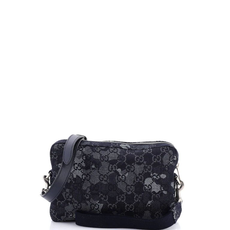 Convertible Crossbody Bag Camouflage GG Denim