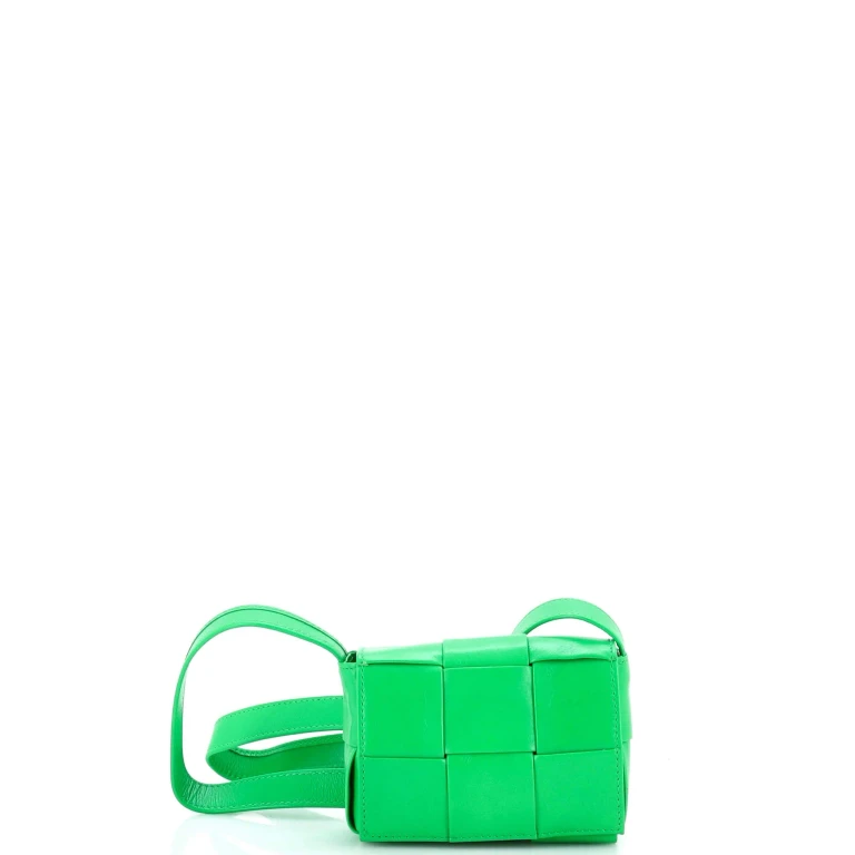 Cassette Crossbody Bag Maxi Intrecciato Leather Candy