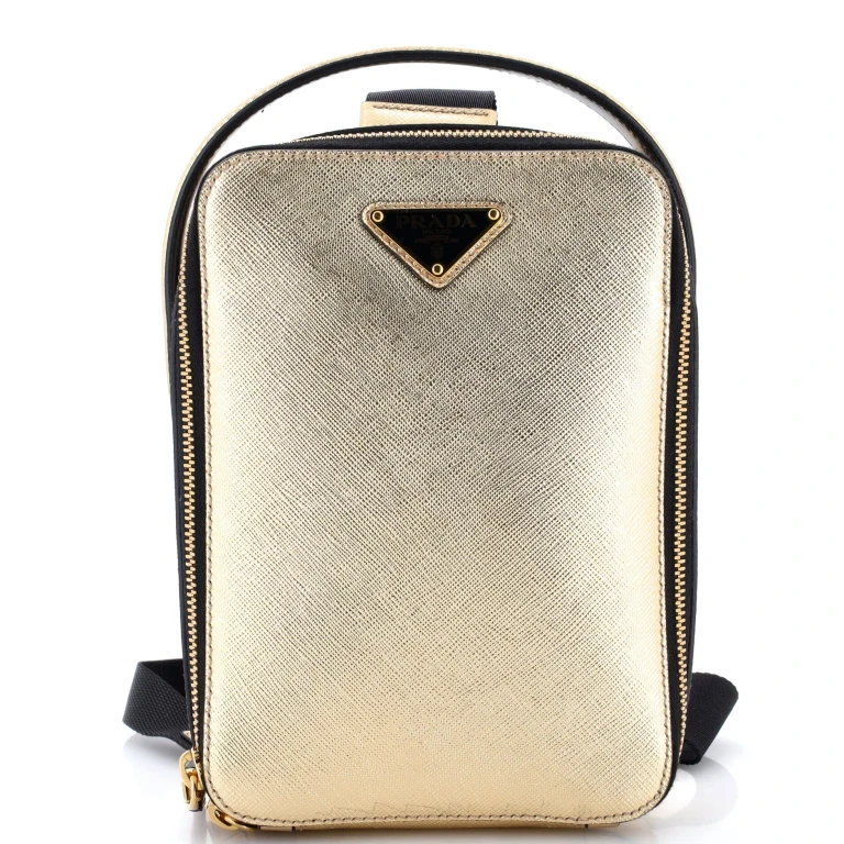 Brique Top Handle Sling Bag Saffiano Leather