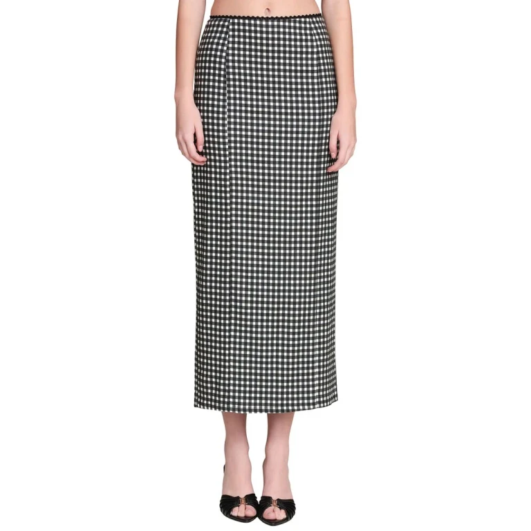 Slim Linen-Blend Maxi Skirt