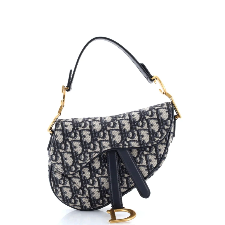 Saddle Handbag Oblique Canvas Mini