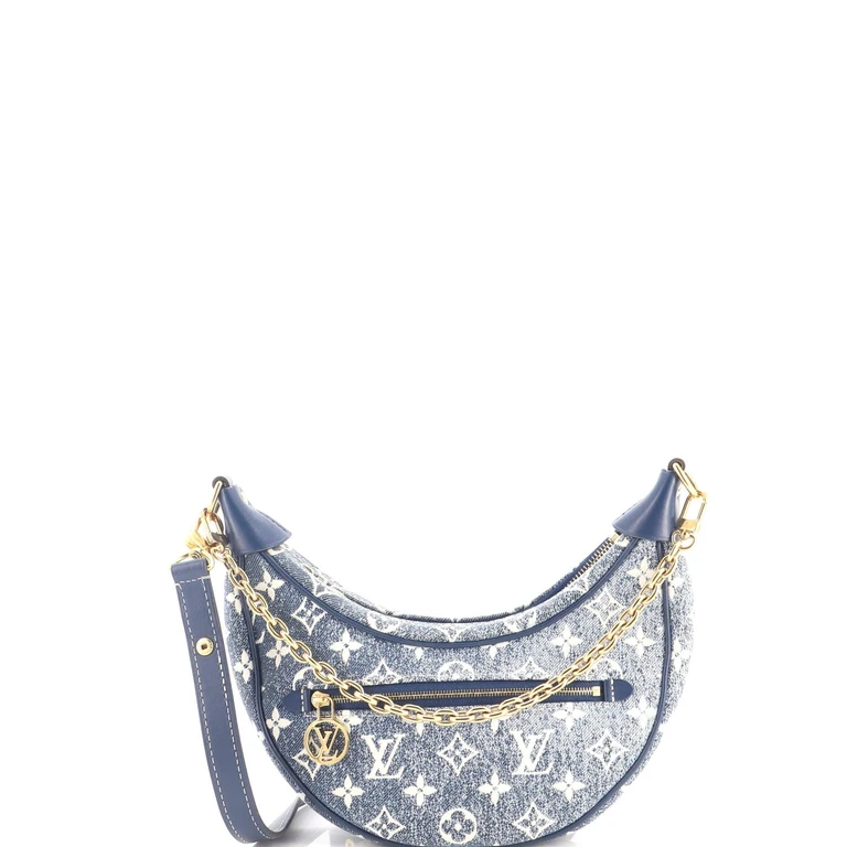 Loop Handbag Monogram Jacquard Denim