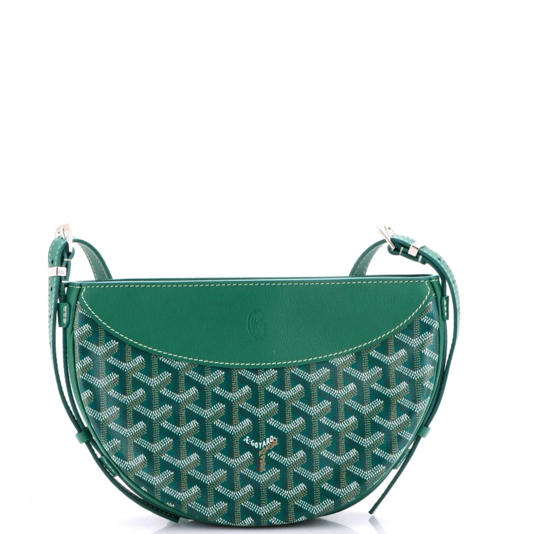 Hirondelle Shoulder Bag Coated Canvas and Leather