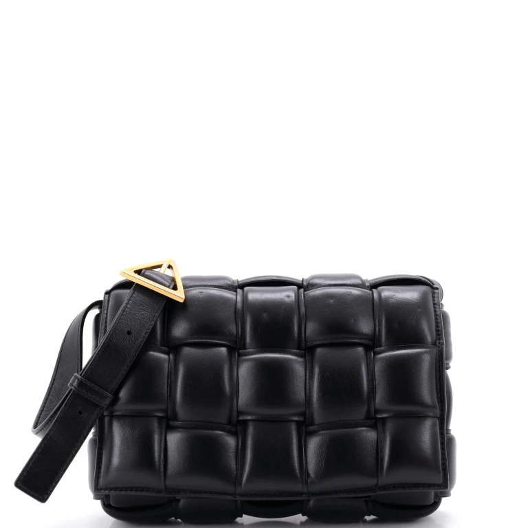 Cassette Crossbody Bag Padded Maxi Intrecciato Leather