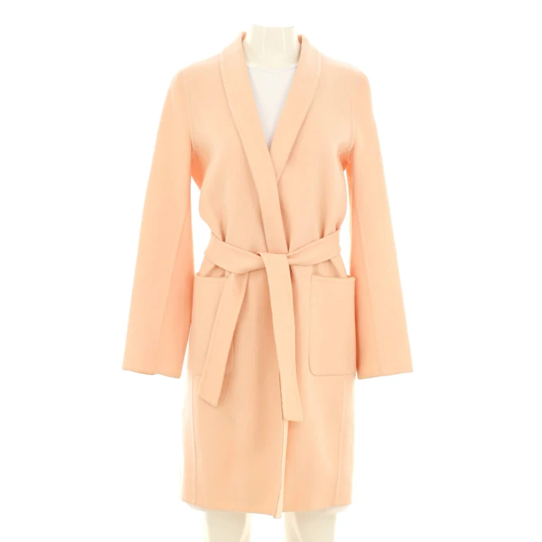 Women's Belted Wrap Coat Wool Blend