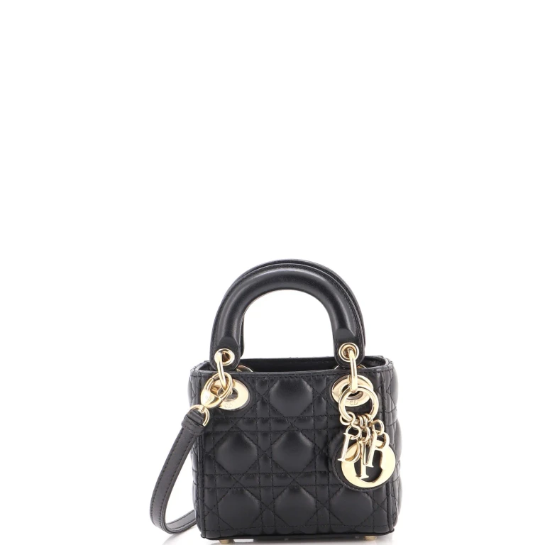 Lady Dior Bag Cannage Quilt Lambskin Micro