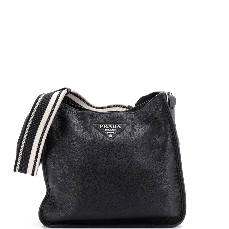 Logo Strap Hobo Leather Medium