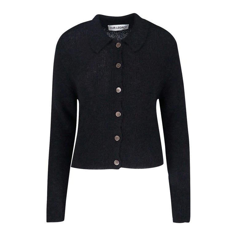 Cardigan - Noir (W4233MBBLACKFUZZYALPACA)