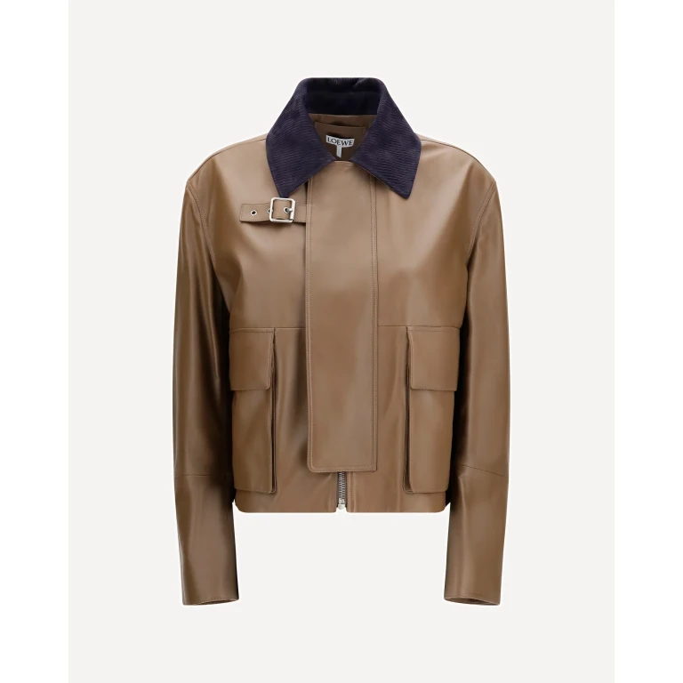 Cropped nappa Leather Jacket Female 38