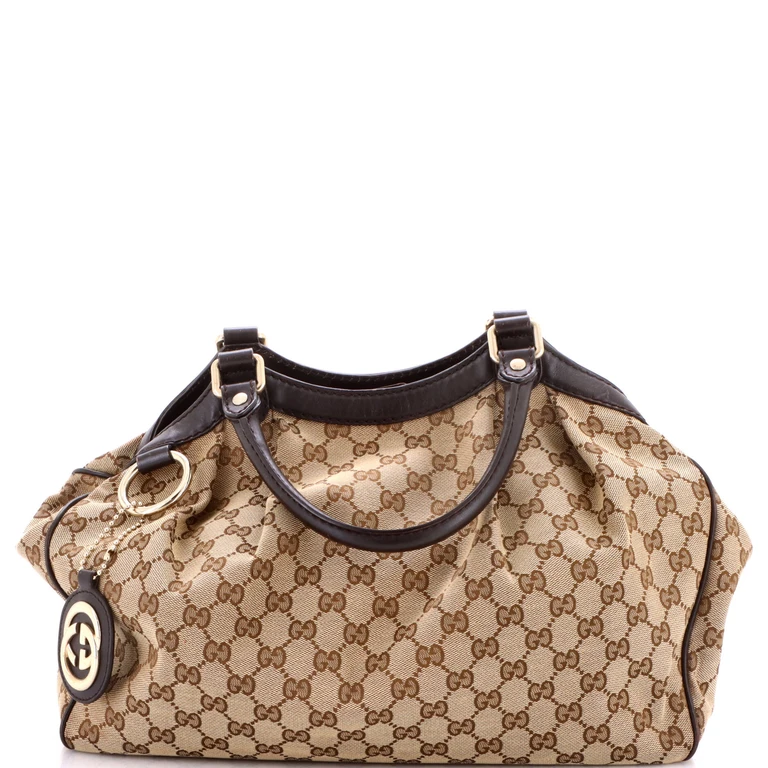 Sukey Tote GG Canvas with Leather Medium