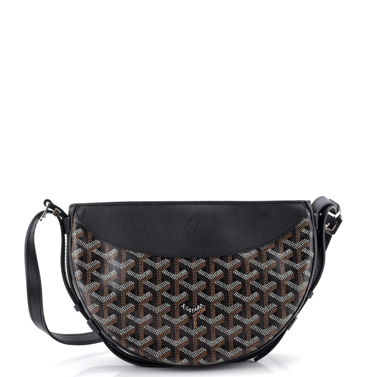 Hirondelle Shoulder Bag Coated Canvas and Leather