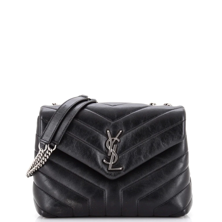 Loulou Shoulder Bag Matelasse Chevron Leather Small