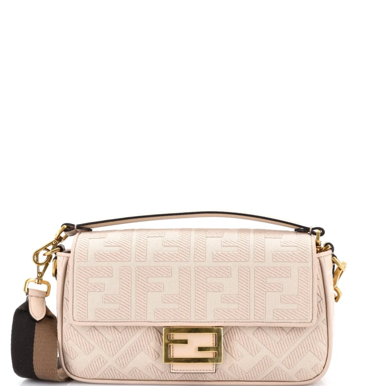 Baguette NM Bag Zucca Embroidered Canvas Medium