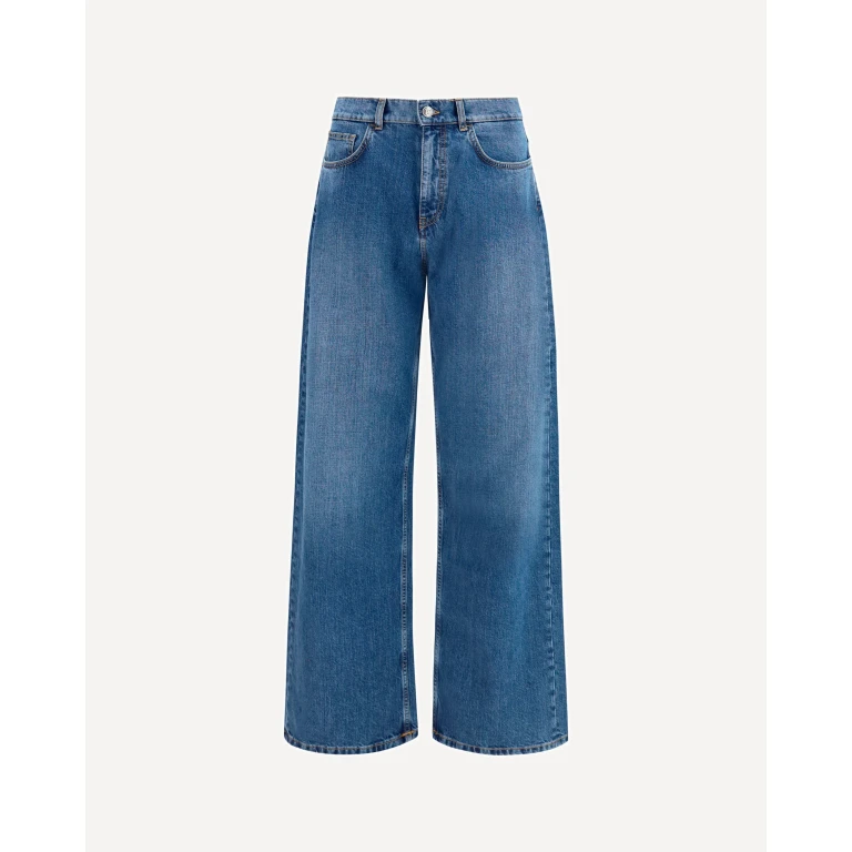 Wide-leg Jeans with back logo Male 32