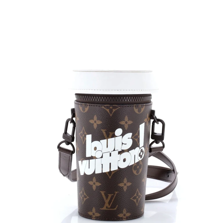 Coffee Cup Convertible Pouch Everyday Signature Vintage Monogram Canvas