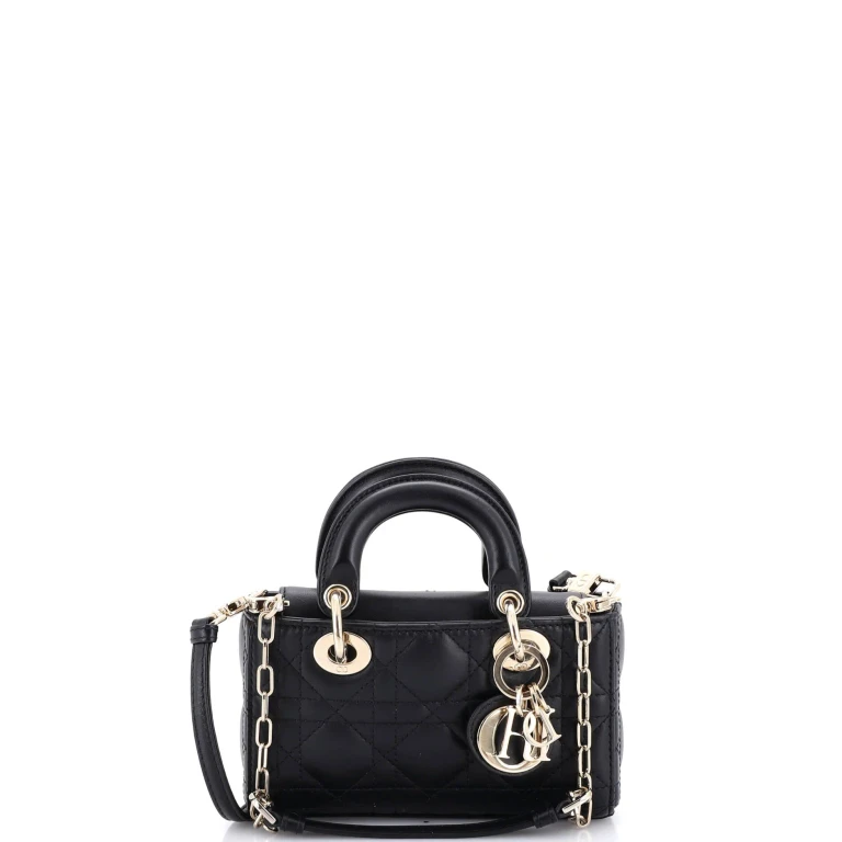 Lady D-Joy Bag Cannage Quilt Lambskin Micro