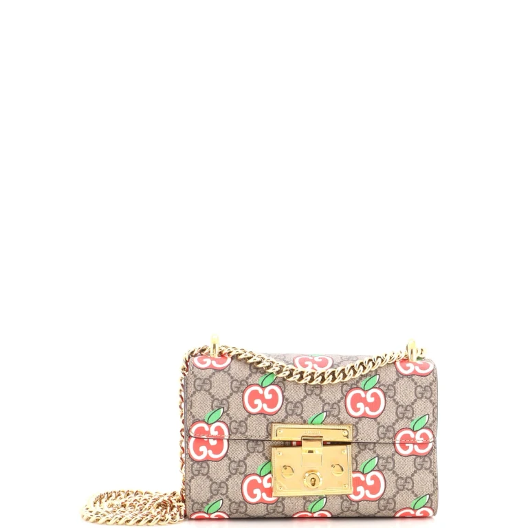 Padlock Shoulder Bag Printed GG Coated Canvas Small