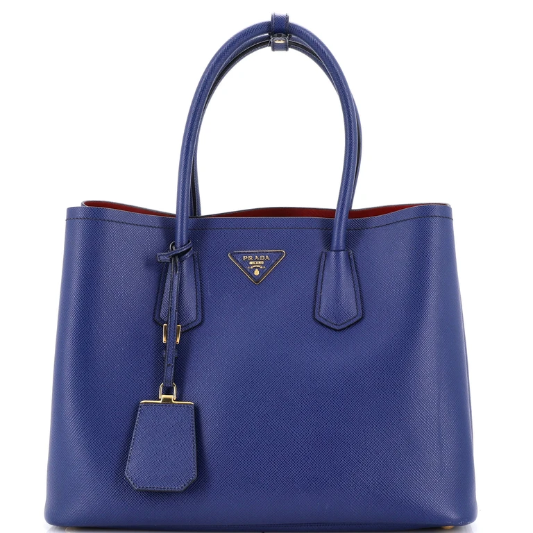 Cuir Double Tote Saffiano Leather Medium
