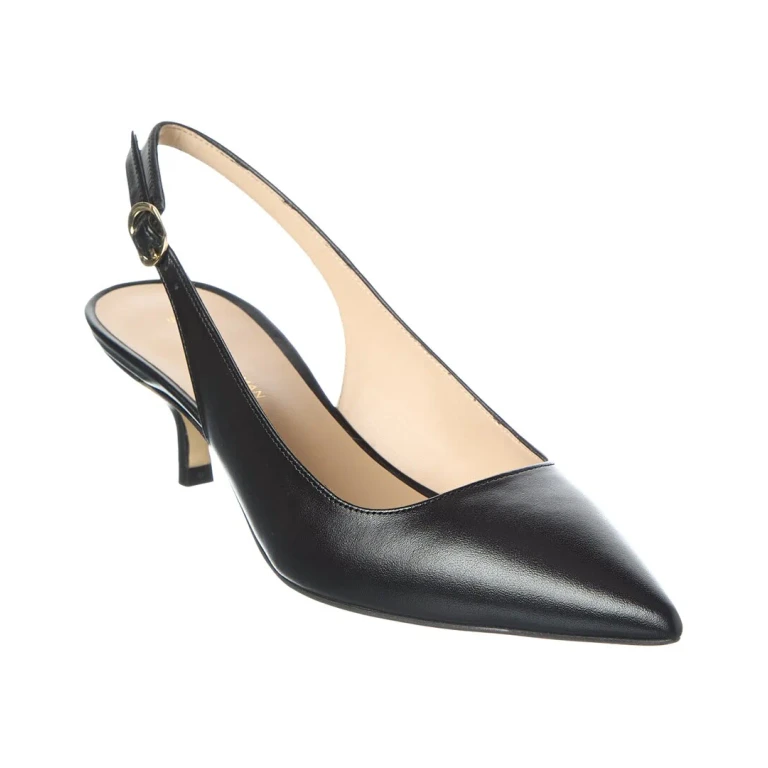 Leigh 50 Leather Slingback Pump