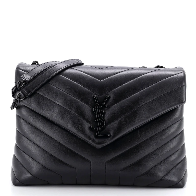 Loulou Shoulder Bag Matelasse Chevron Leather Medium