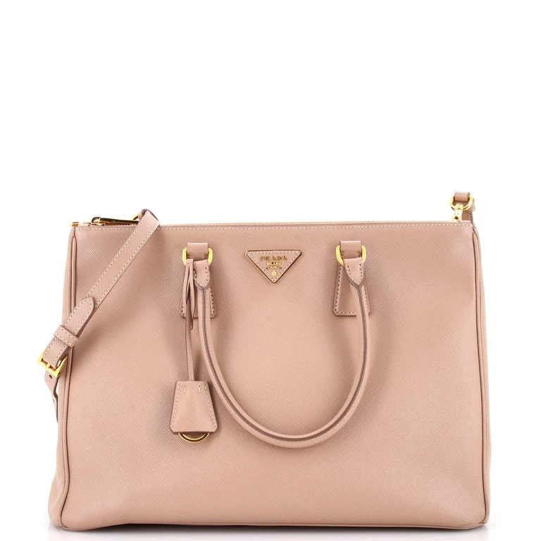 Galleria Double Zip Tote Saffiano Leather Large